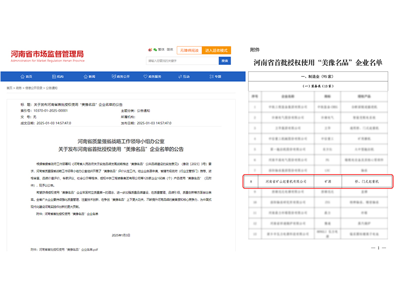質量**，品牌引 領｜河南礦山榮登“美豫名品”榜單